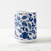 Blue White Wildflower French Country Chinoiserie  コーヒーマグカップ (中央)