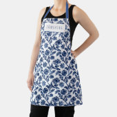 Blue White Womens Apron エプロン (インサイチュ)