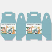 Blue Wild Animal Birthday フェイバーボックス (見開き)