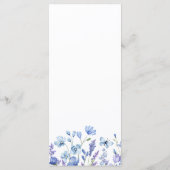 Blue Wildflowerフローラ結婚のフラットメニュー メニュー (裏面)