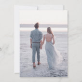 Blue WildflowerフローラBoho日付写真を保存 招待状 (裏面)