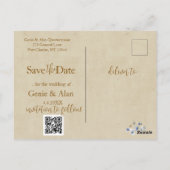 Blue Wildflower日付の写真を保存 ポストカード (裏面)