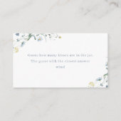 Blue Wildflower boho推測する多くのキスゲーム エンクロージャーカード (裏面)