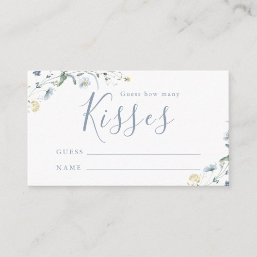 Blue Wildflower boho推測する多くのキスゲーム エンクロージャーカード (正面)