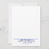 Blue Wildflower Border Something Blue Baby Shower 招待状 (裏面)