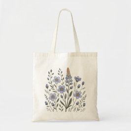 Blue Wildflower Botanical Illustration トートバッグ