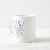 Blue Wildflower Bouquet コーヒーマグカップ (正面左)