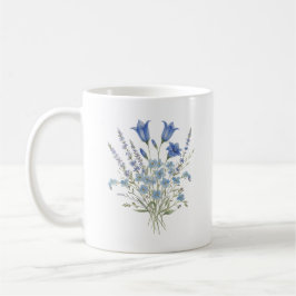 Blue Wildflower Bouquet コーヒーマグカップ