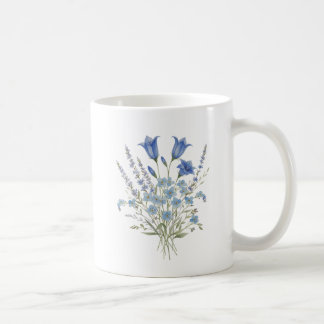 Blue Wildflower Bouquet コーヒーマグカップ