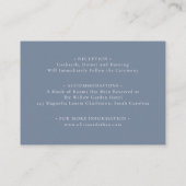 Blue Wildflower Details Card Periwinkle Wedding エンクロージャーカード (裏面)