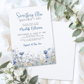 Blue Wildflower Floral Bridal Shower 招待状