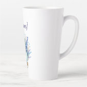 Blue Wildflower Floral Latte Mug with Name カフェラテマグ (右)