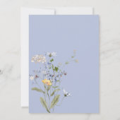 Blue Wildflower Garden Elegant Wedding 招待状 (裏面)
