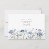 Blue Wildflower Garden RSVP with Botanical Back (裏面)