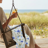 Blue Wildflower Meadow フリースブランケット