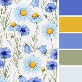 Blue Wildflower Meadow ヨガマット