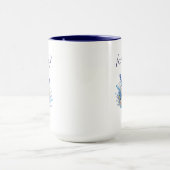 Blue Wildflower Name Mug – Floral Custom Gift マグカップ (中央)