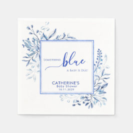 Blue Wildflower Something Blue Baby Shower スタンダードカクテルナプキン
