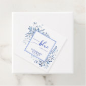 Blue Wildflower Something Blue Baby Shower フェイバータグ (インサイチュ)