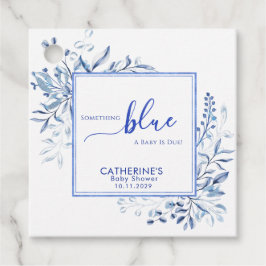 Blue Wildflower Something Blue Baby Shower フェイバータグ