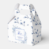 Blue Wildflower Something Blue Baby Shower フェイバーボックス (正面サイド)