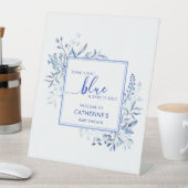 Blue Wildflower Something Blue Baby Shower 台座サイン (インサイチュ)