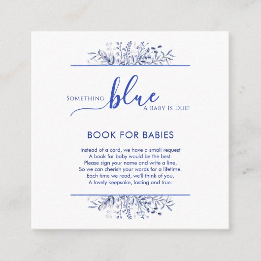 Blue Wildflower Something Blue Books for Baby エンクロージャーカード (正面)