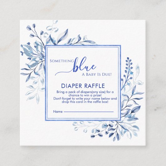 Blue Wildflower Something Blue Diaper Raffle  エンクロージャーカード (正面)