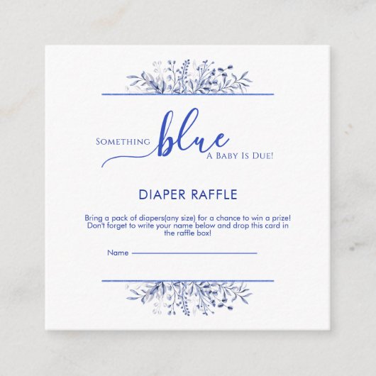 Blue Wildflower Something Blue Diaper Raffle  エンクロージャーカード (正面)