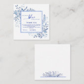 Blue Wildflower Something Blue Thank You エンクロージャーカード (正面/裏面)