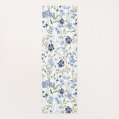 Blue Wildflower Watercolor ヨガマット (裏面)
