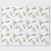 Blue Wildflower Watercolor ラッピングペーパー (フラット)