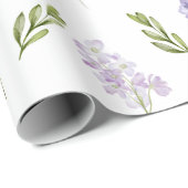 Blue Wildflower Watercolor ラッピングペーパー (ロールコーナー)