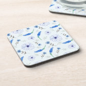 Blue Wildflower Watercolor Coaster コースター (左側)