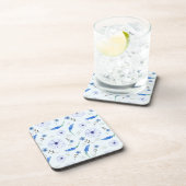 Blue Wildflower Watercolor Coaster コースター (右側)
