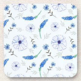 Blue Wildflower Watercolor Coaster コースター