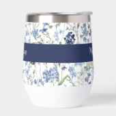 Blue Wildflower Watercolor Monogram Name (左面)