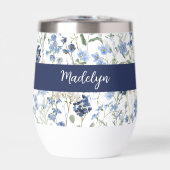 Blue Wildflower Watercolor Monogram Name (正面)