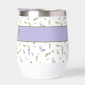 Blue Wildflower Watercolor Monogram Name  (右面)