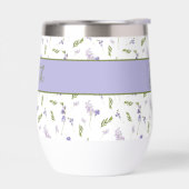 Blue Wildflower Watercolor Monogram Name  (左面)