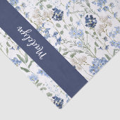 Blue Wildflower Watercolor Name 薄葉紙 (詳細)