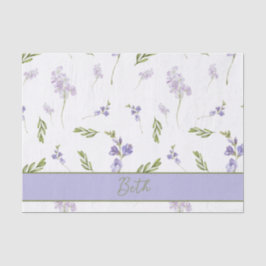 Blue Wildflower Watercolor Tissue Paper 薄葉紙