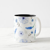 Blue Wildflower Watercolour Mug ツートーンマグカップ (正面右)
