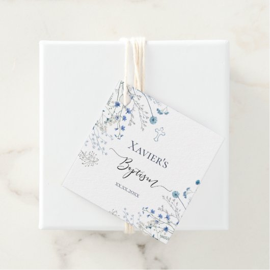blue wildflowers Baptism フェイバータグ (インサイチュ)