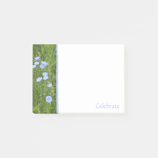 Blue Wildflowers Post-It Notes ポストイット (正面)