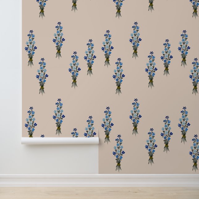 Blue Wildflowers Watercolor Art 壁紙 (アプリケーション)