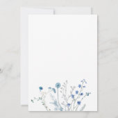 blue wildflowers wedding invitation 招待状 (裏面)