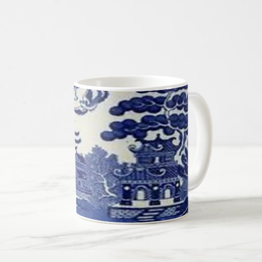 blue willow mug コーヒーマグカップ (正面右)