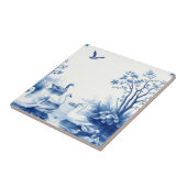 Blue Willow Swans Lake Scene タイル (側面)