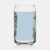 Blue Window Stone Wall Cottage Vines ガラス缶 (左)